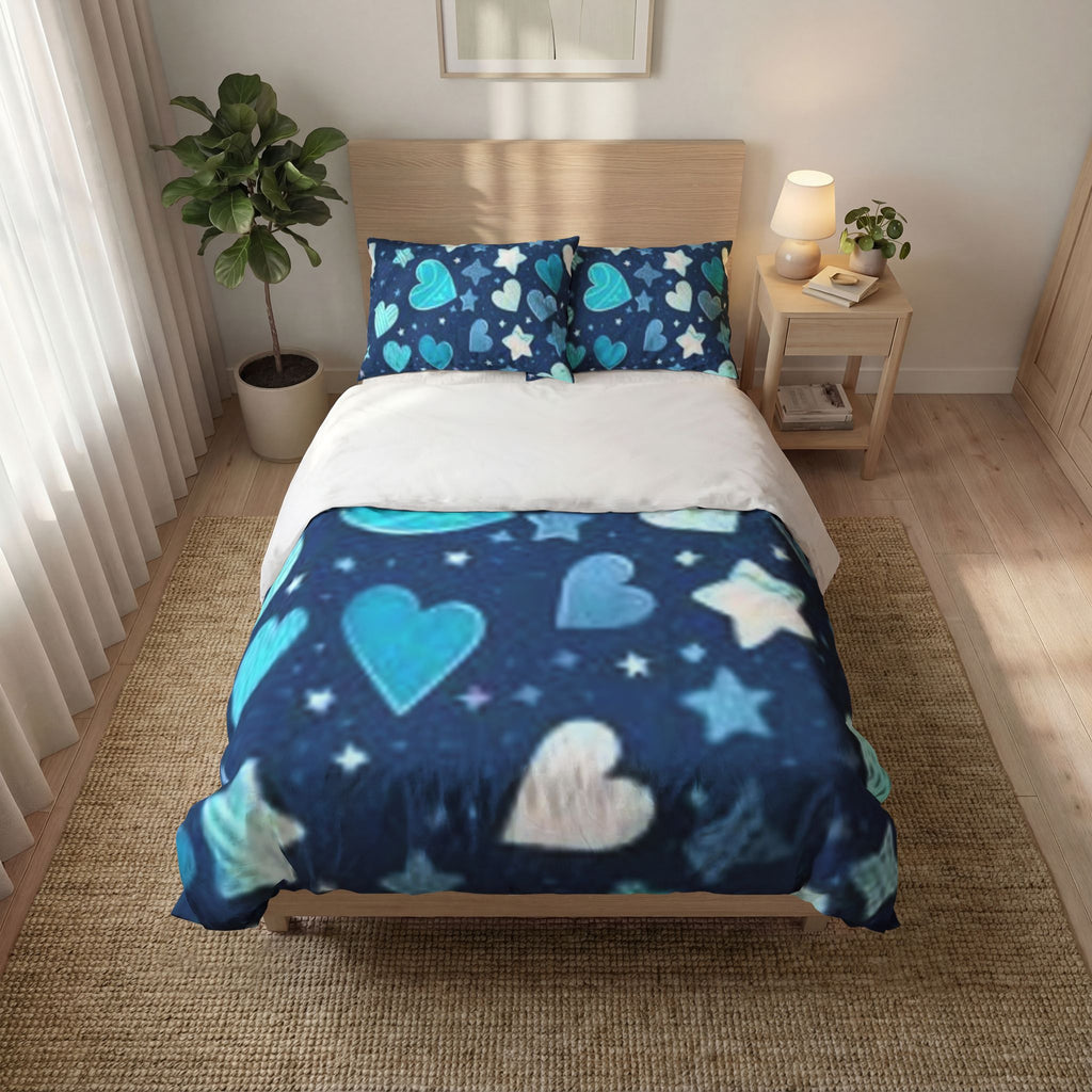 Night Sky Love 3pc Quilt Cover Set