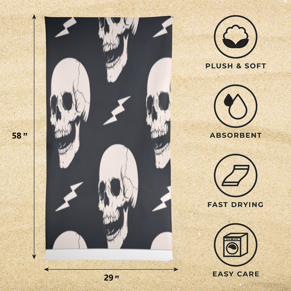 Electric Skull Towel 29"x58"