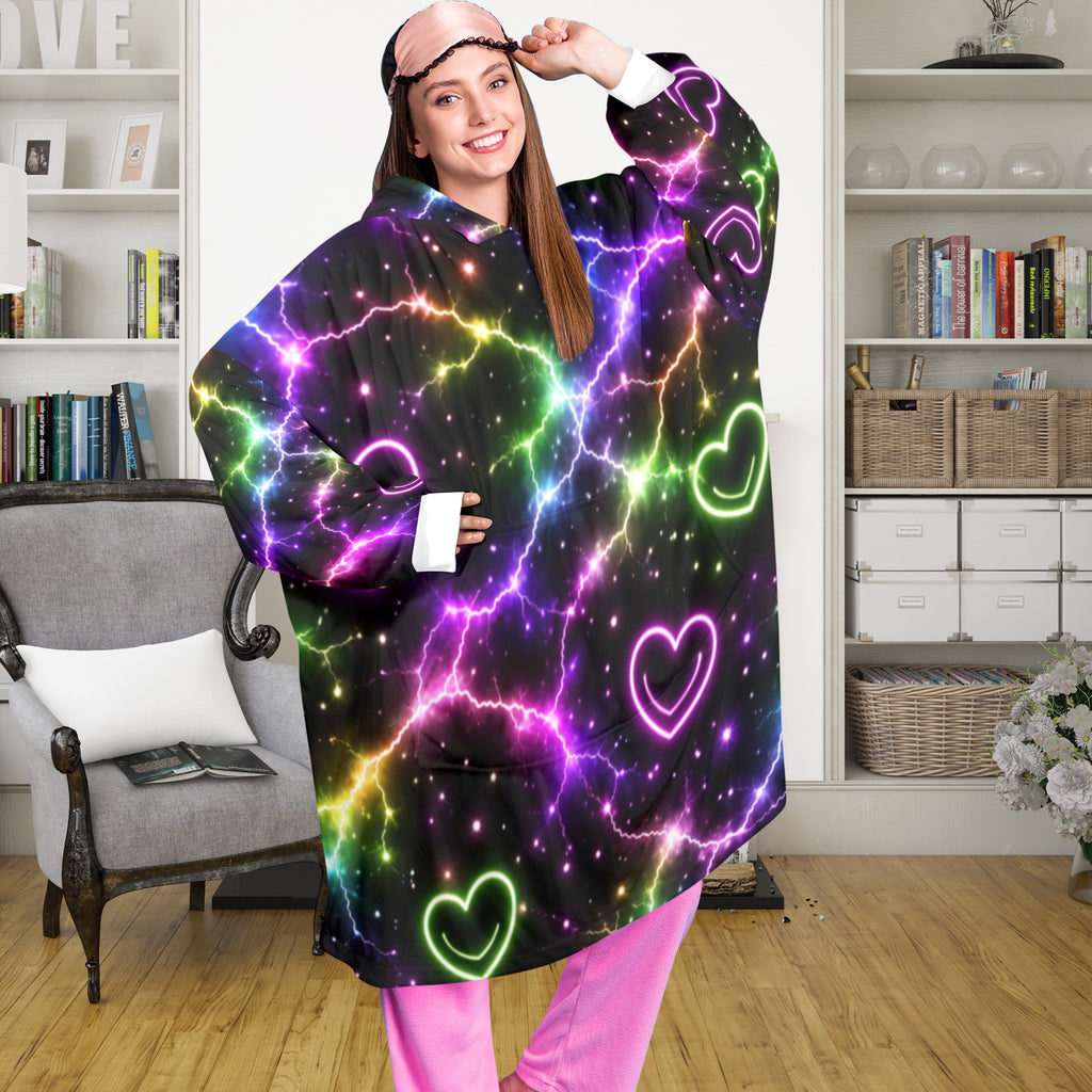 Electric Heart Blanket Hoodie
