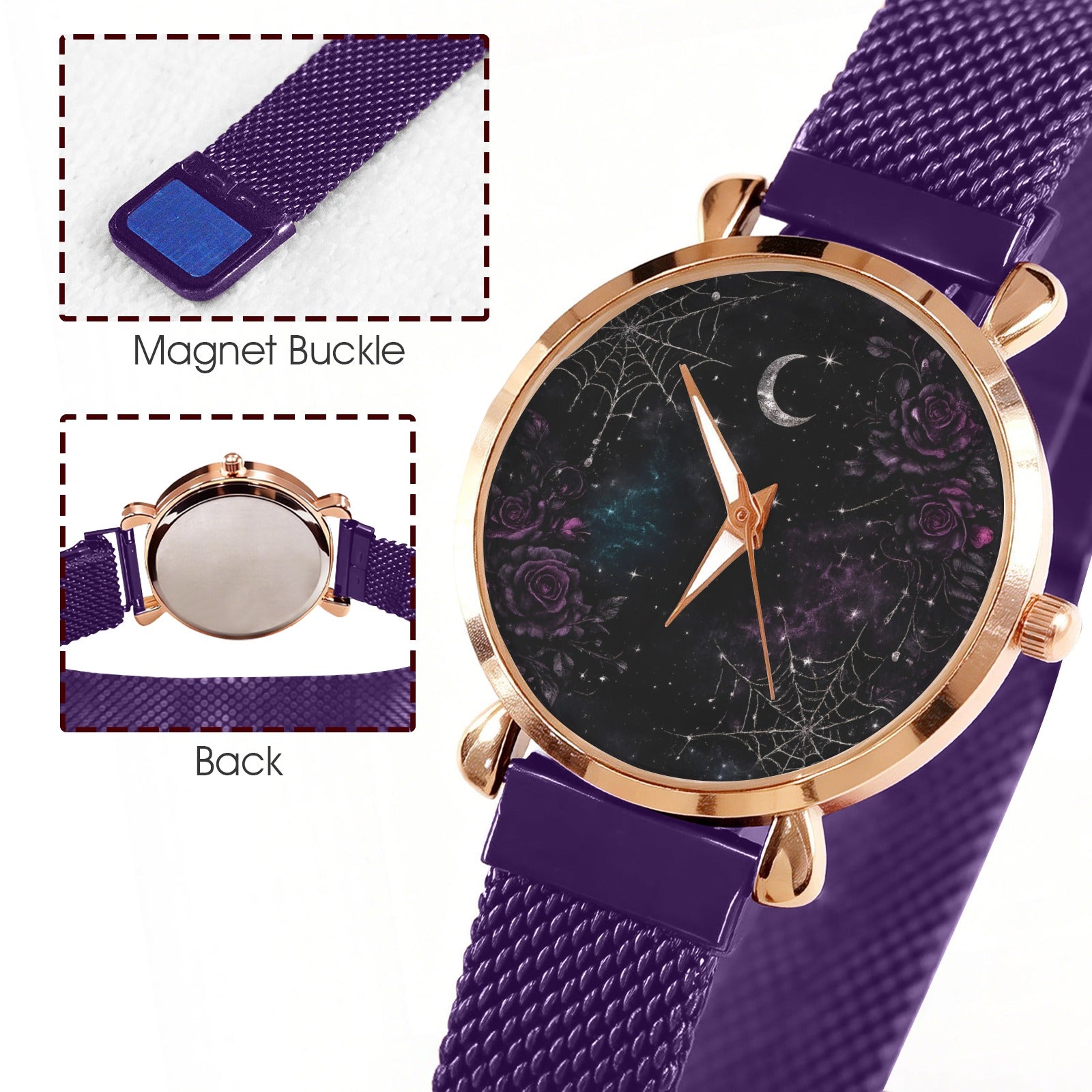 Nightly Web MAgnetic Strap Watch