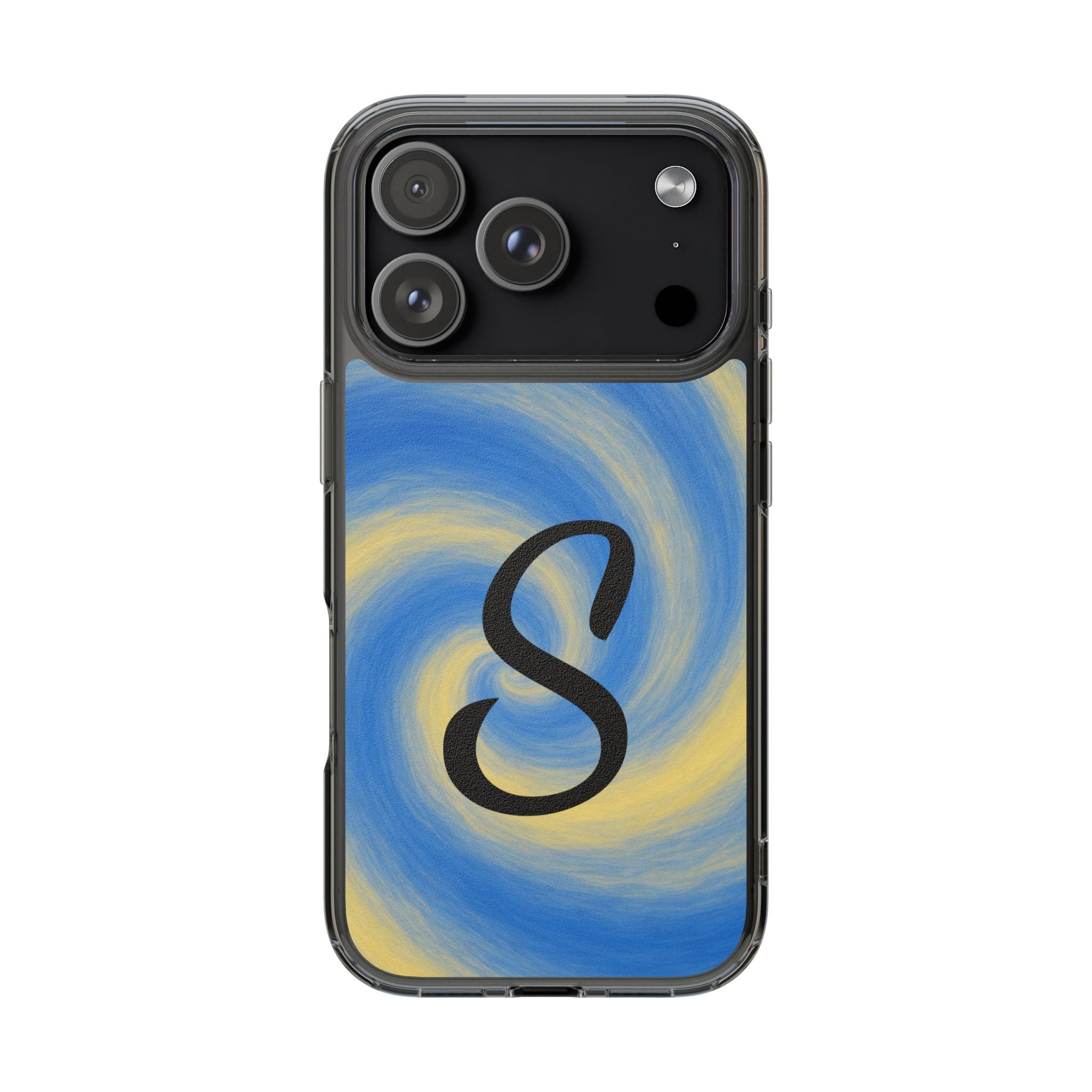 Personalized Blue Lemon Swirl Impact Phone Case