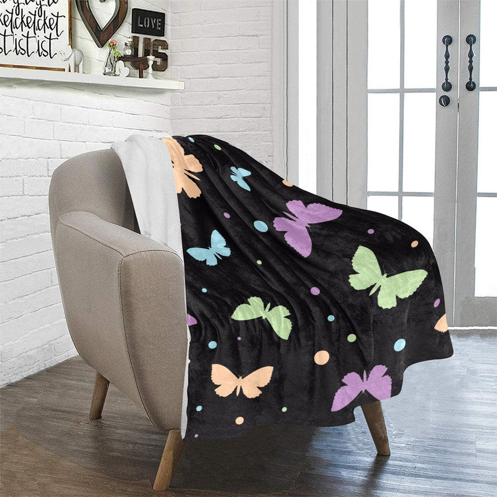 Pastel Butterfly Fleece Blanket 32"x48"