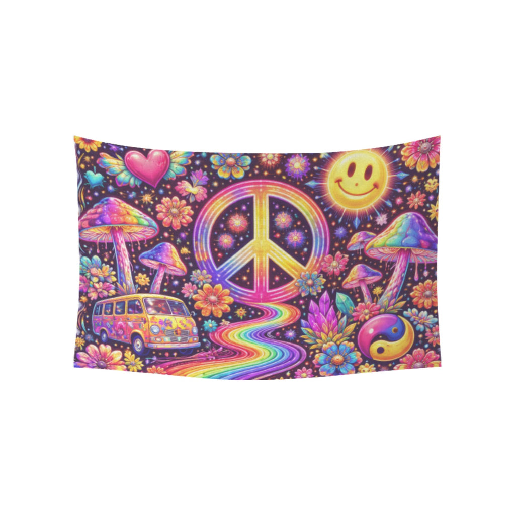 Peace And Neon Tapestry 60x40"