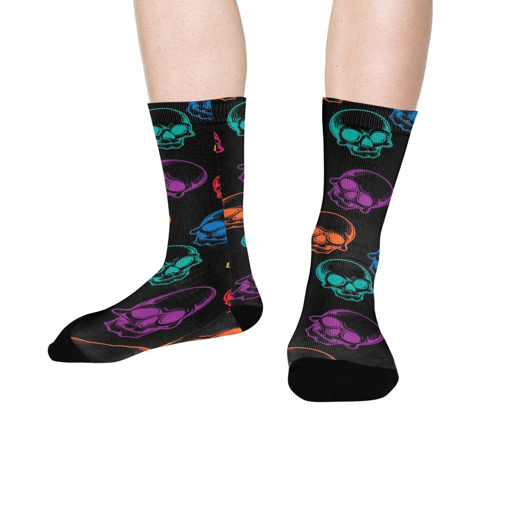 Mens Neon Skulls Socks