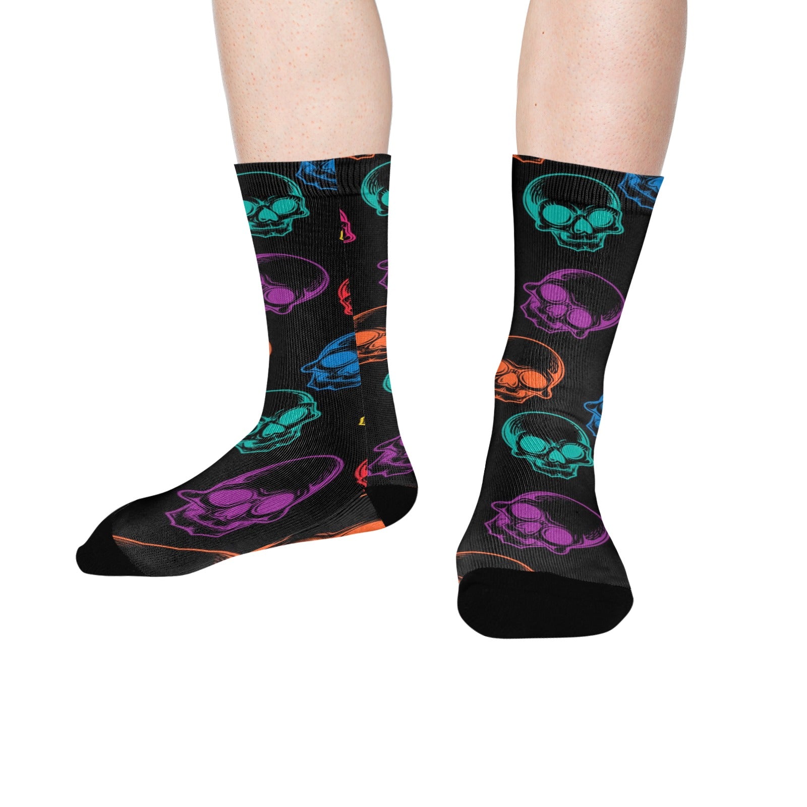 Mens Neon Skulls Socks