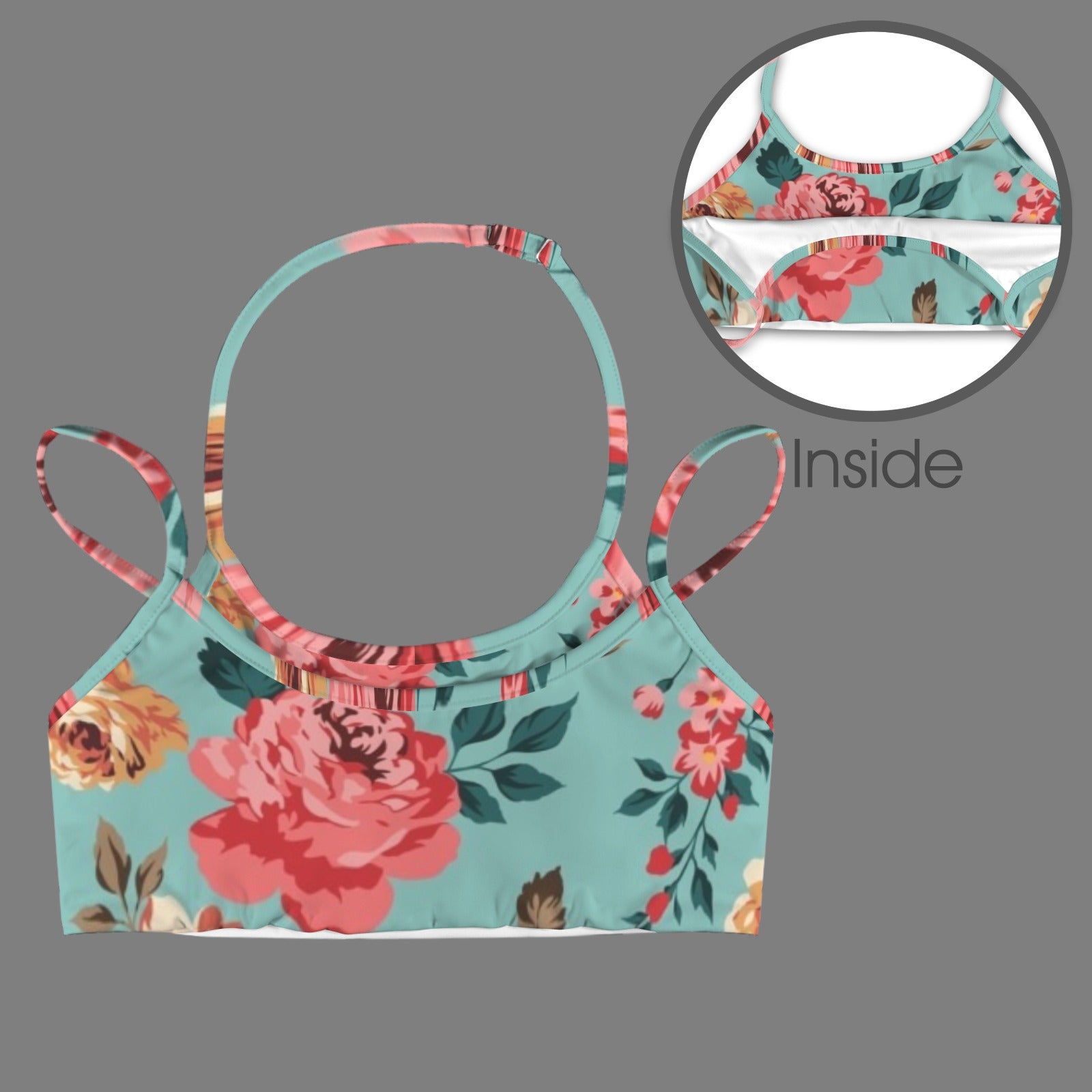Mints Of Pink Double Strap Sports Bra