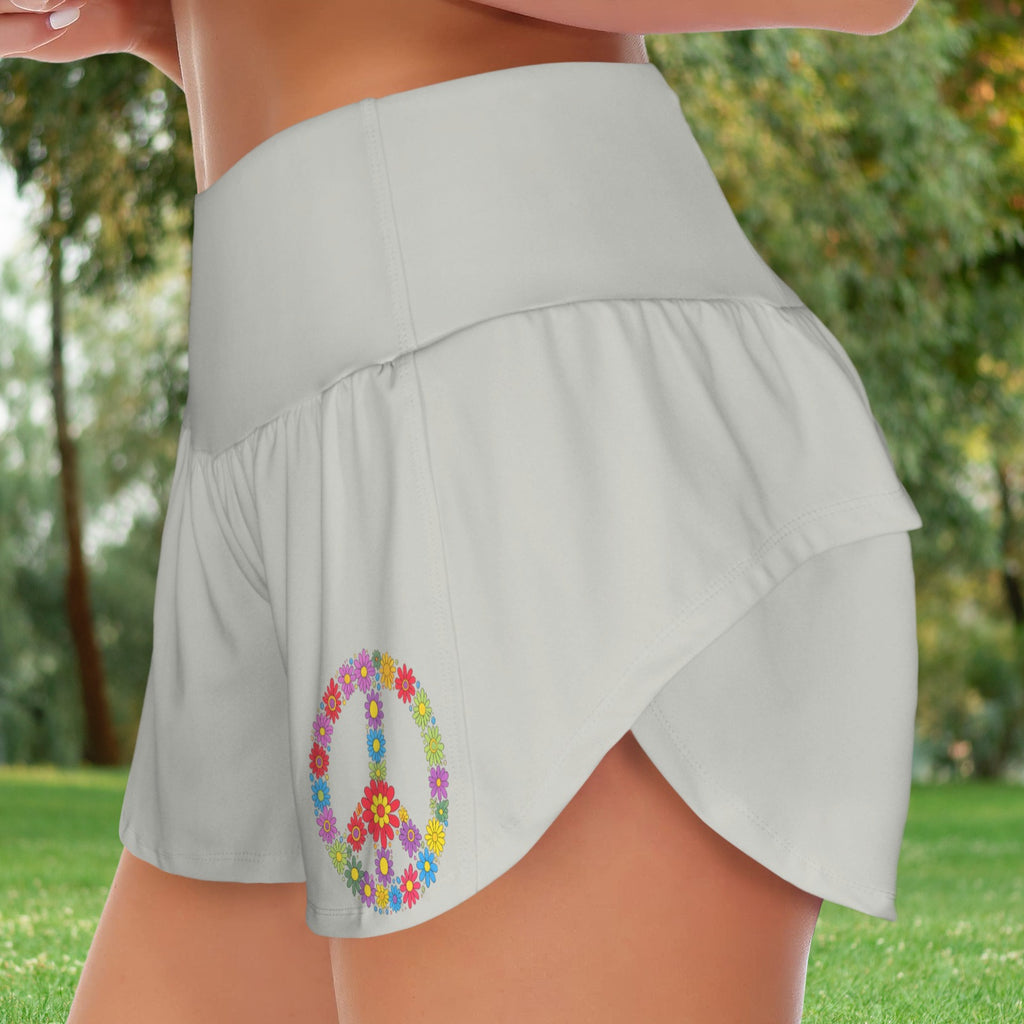 Floral peace Athletic Shorts