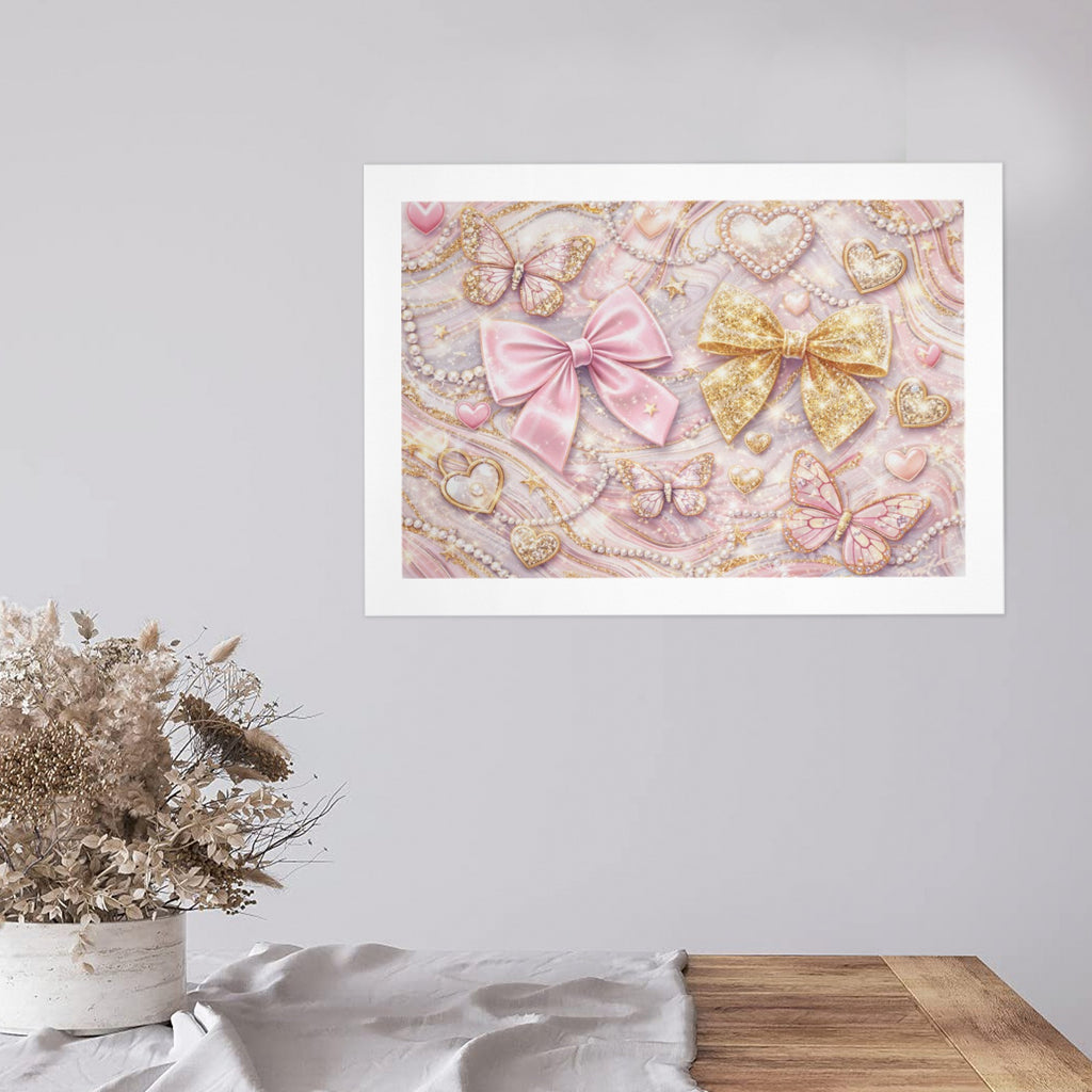 16"X12" Glitter Bow Wall Art