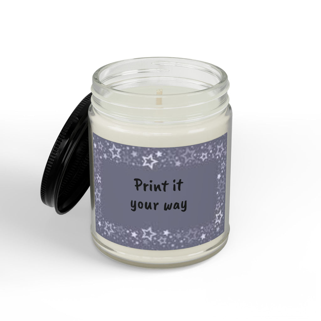 Personalized Star Border Scented Soy Candle