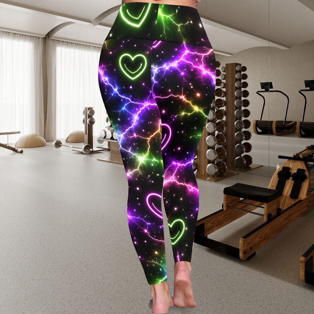 Electric Heart High Waist Leggings