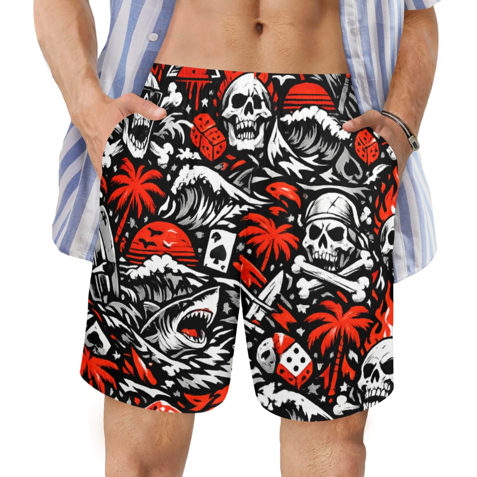 Skull Surf Beach Shorts