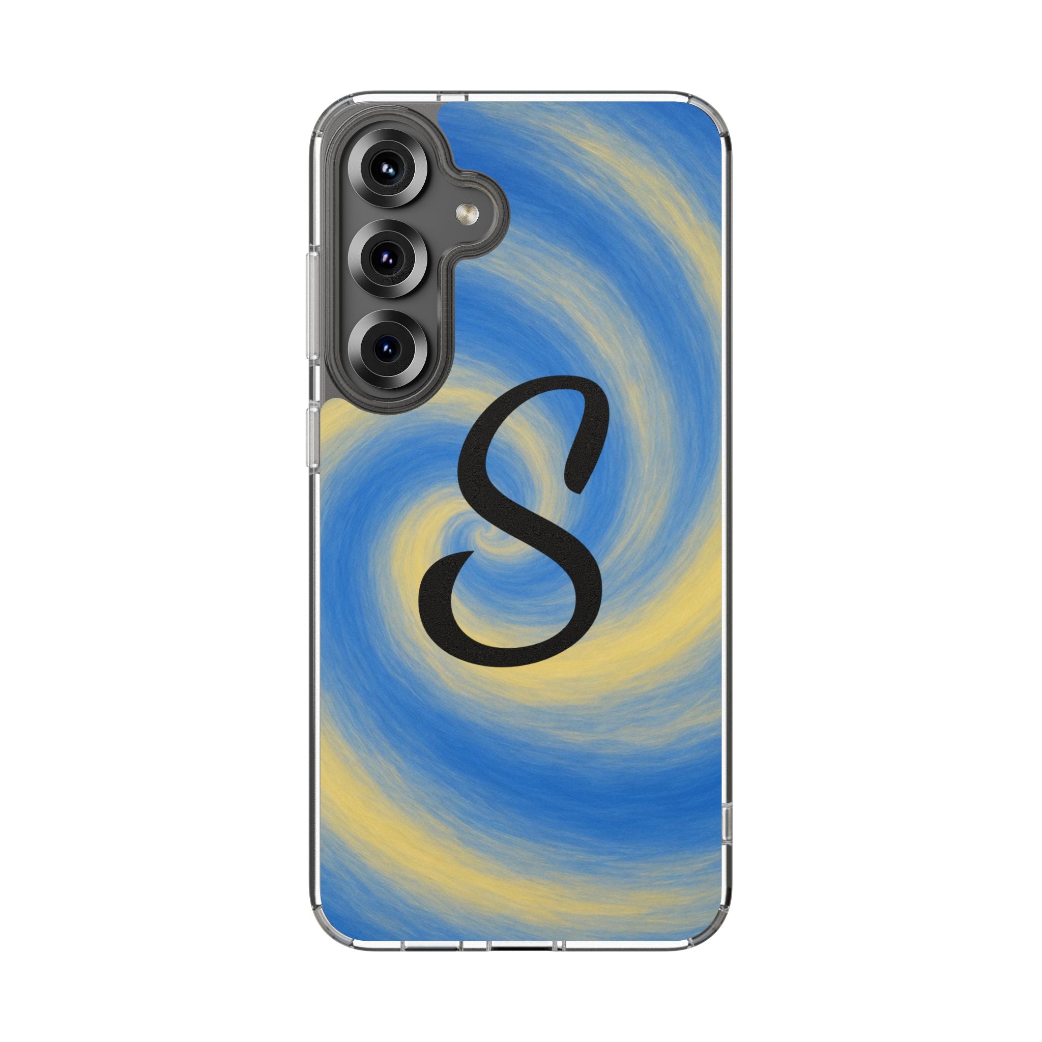 Personalized Blue Lemon Swirl Impact Phone Case