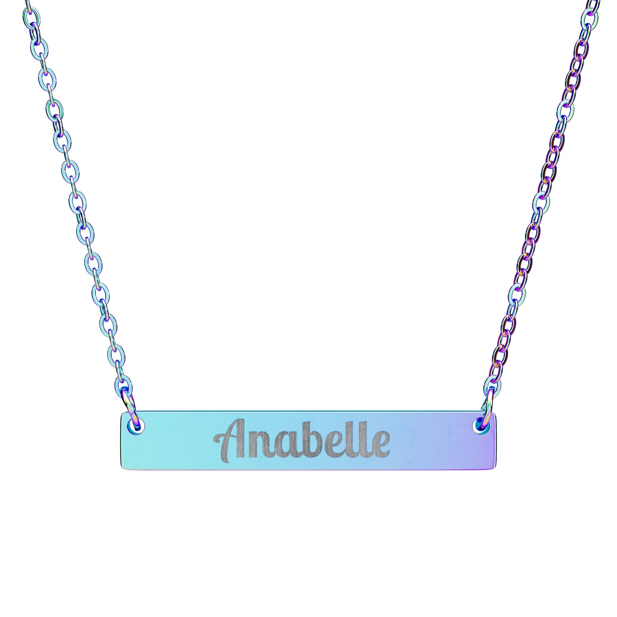 Personalized Engravable Horizontal Bar Necklace