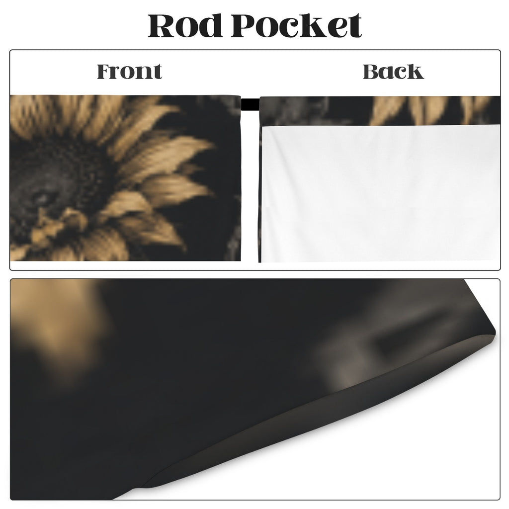 Sunflower Shadows Window Curtains 52"x63"