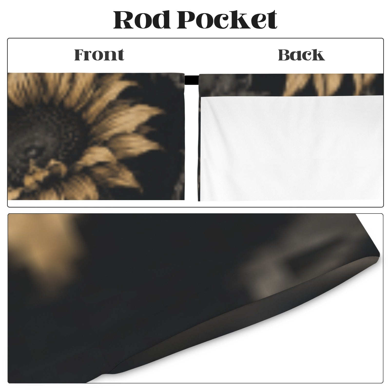 Sunflower Shadows Window Curtains 52"x63"