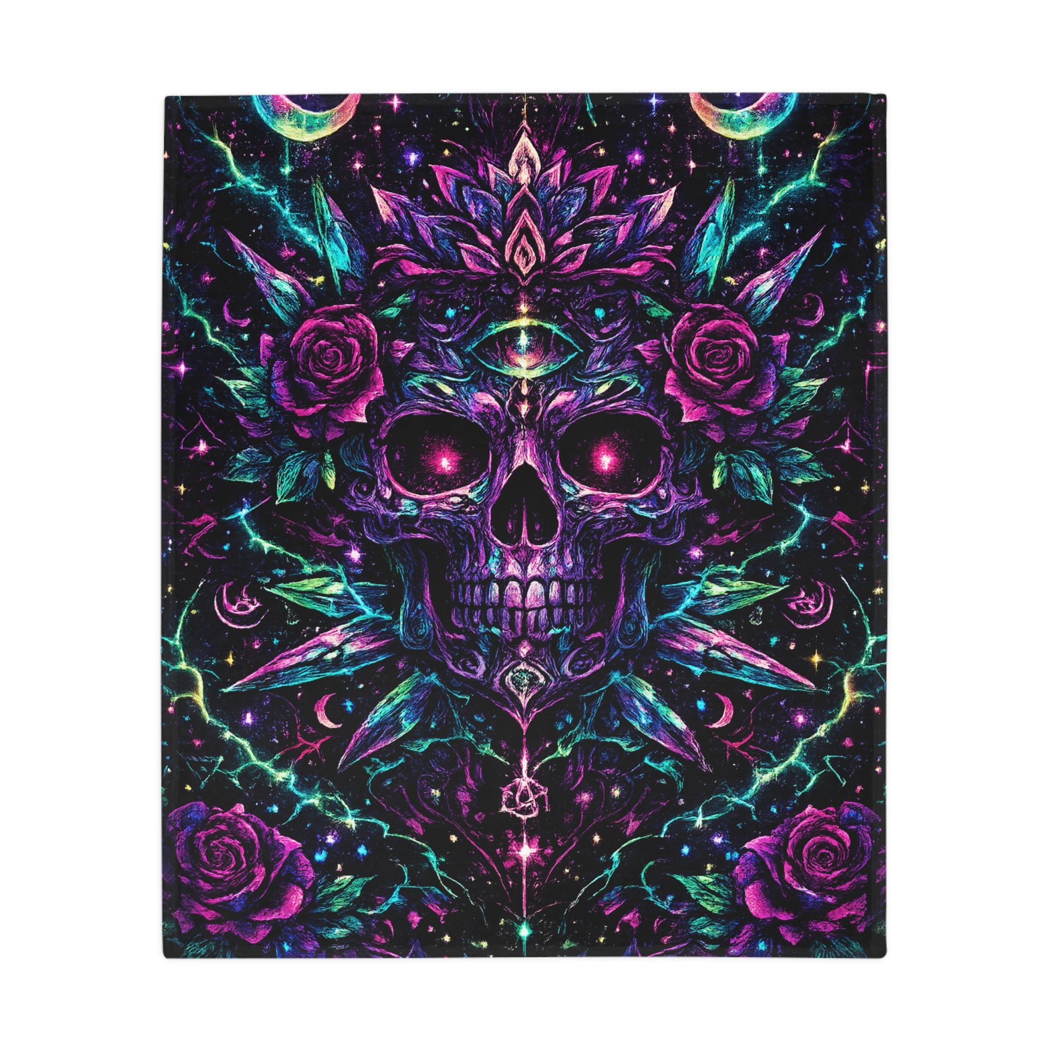 Toxic Skull Plush Fleece Blanket