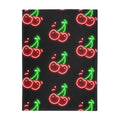 Neon Cherry Plush Fleece Blanket