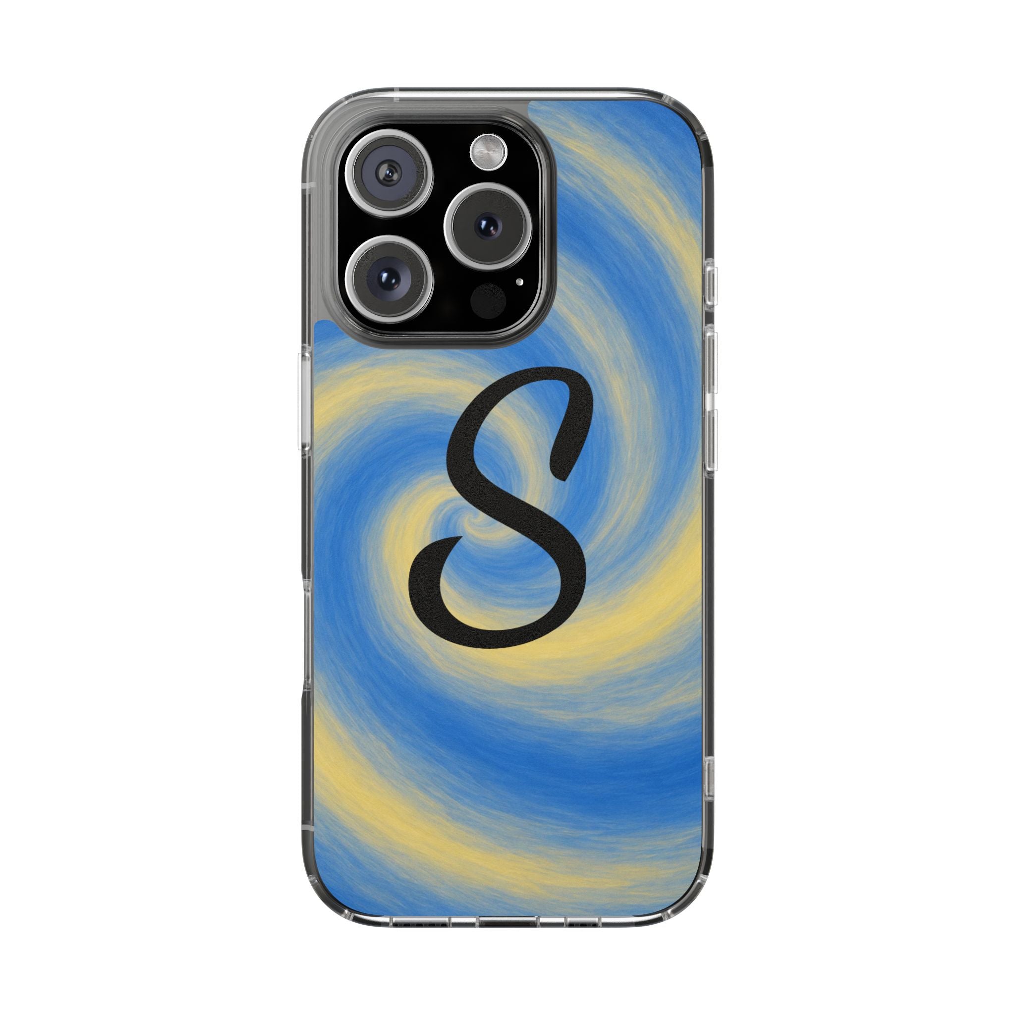 Personalized Blue Lemon Swirl Impact Phone Case