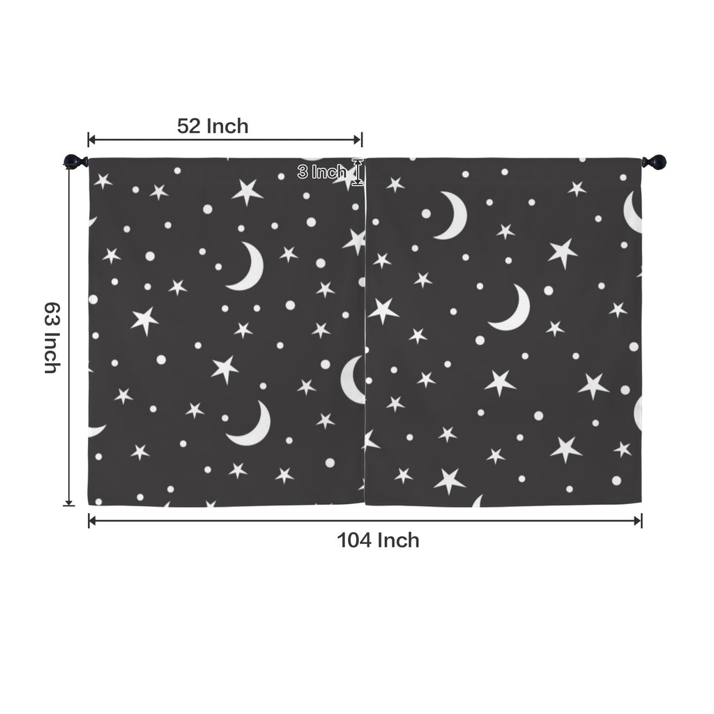 Night Sky Window Curtains 52"x63"