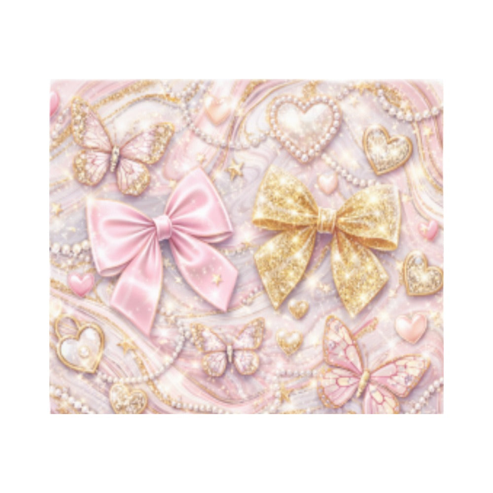 60"X51" Glitter Bow Tapestry
