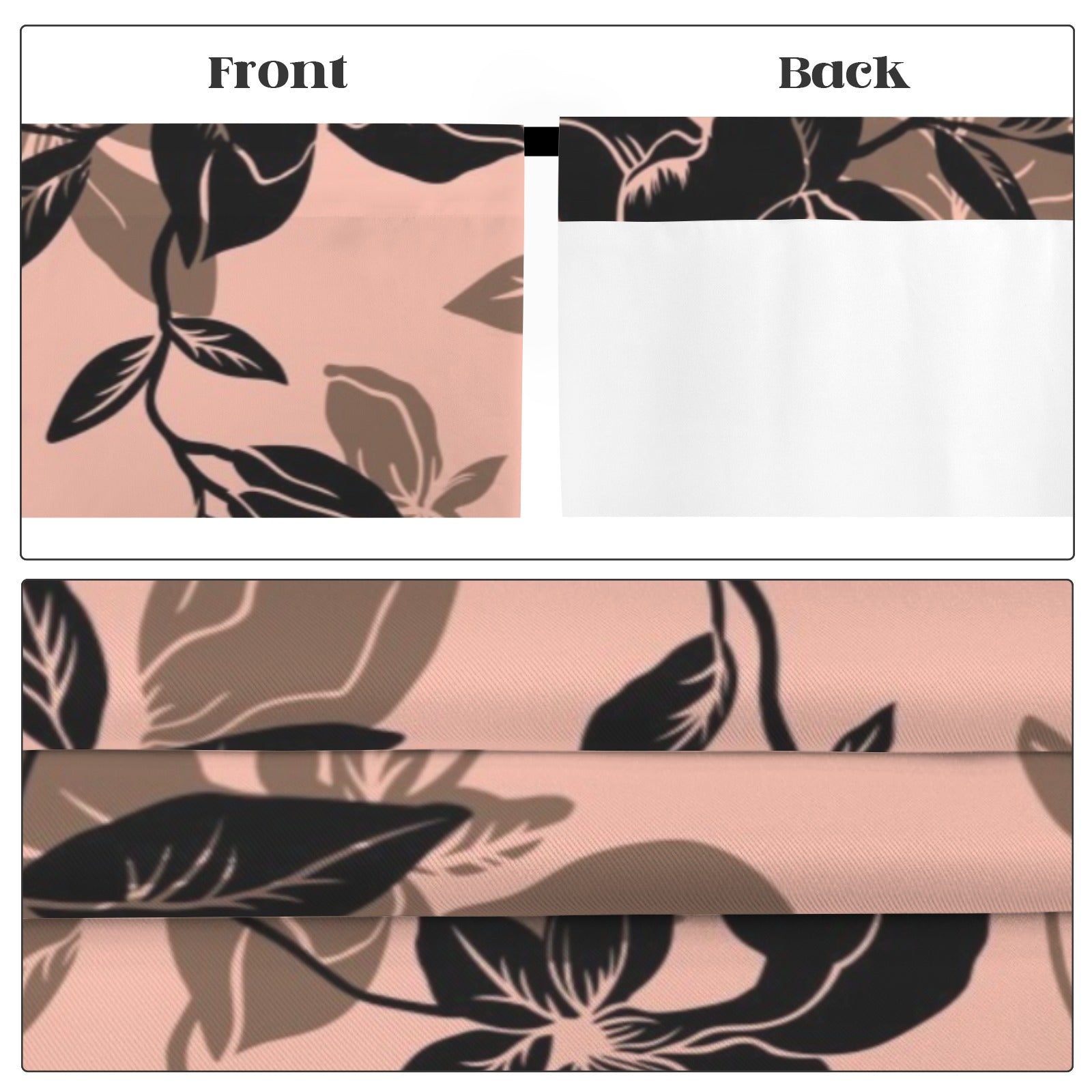 Blushing Black Curtains 42"x84"