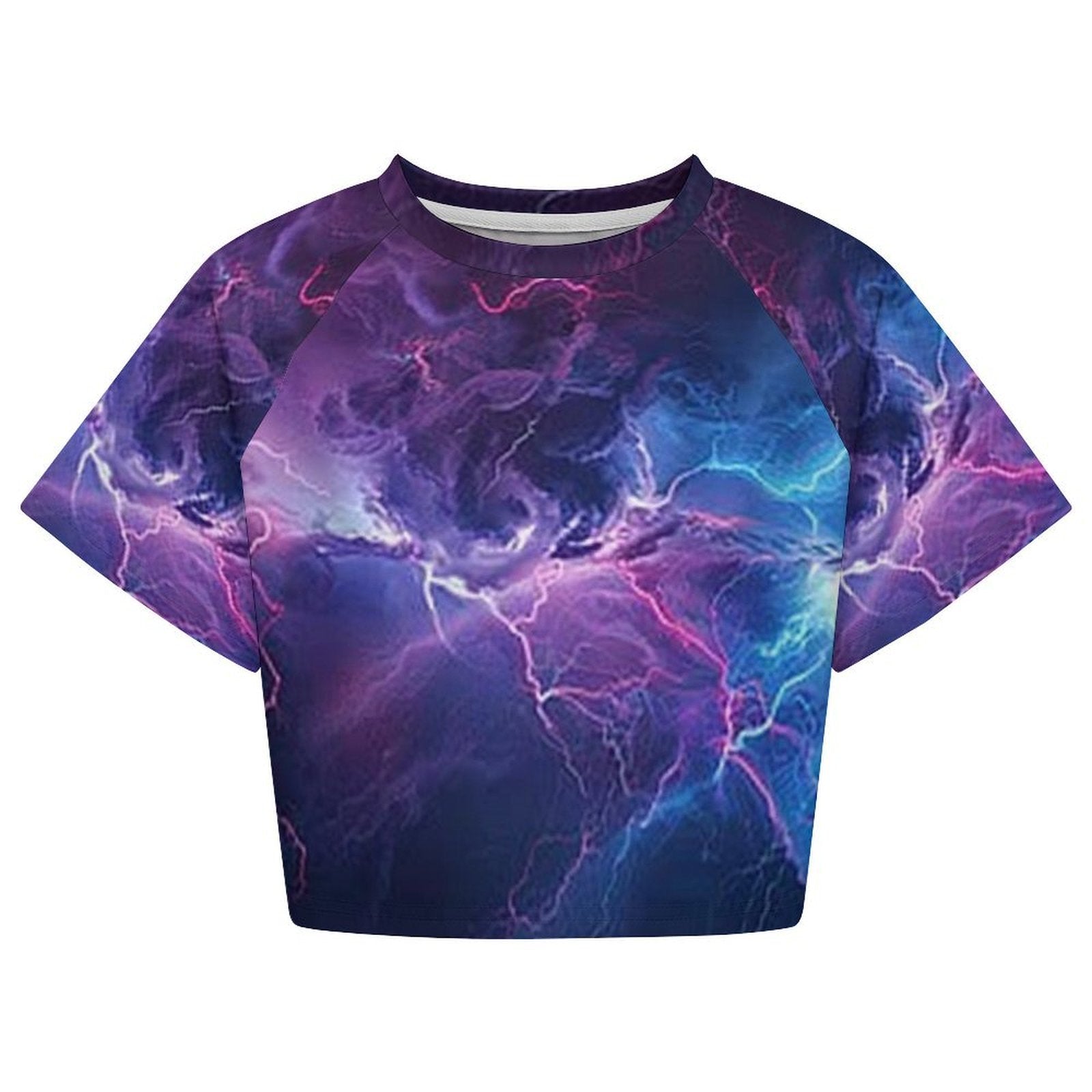 Custom Women's Short Sleeve Crew Neck Cropped Tee Crop T Shirt