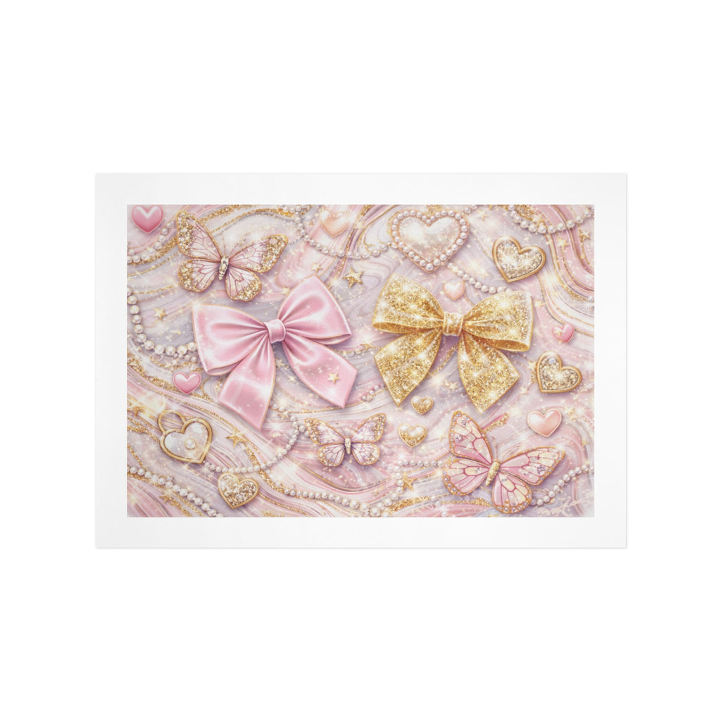 16"X12" Glitter Bow Wall Art