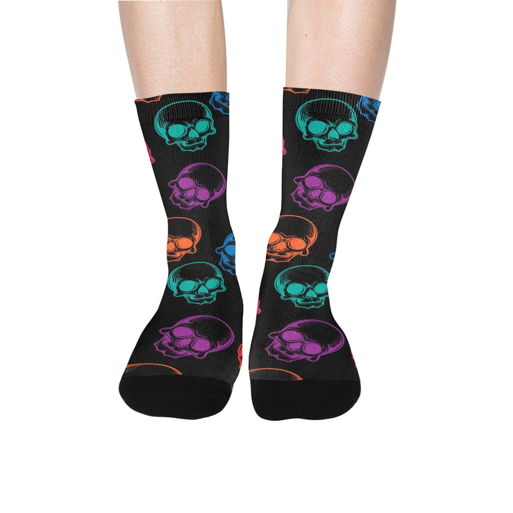 Mens Neon Skulls Socks