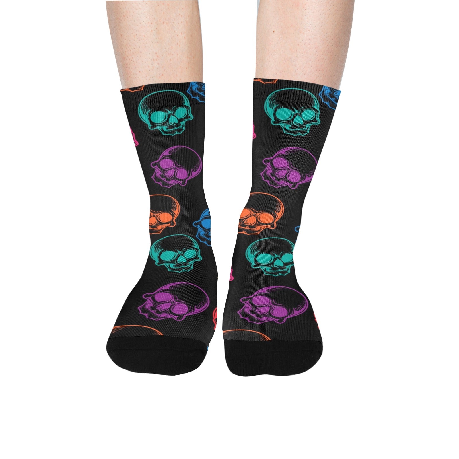 Mens Neon Skulls Socks