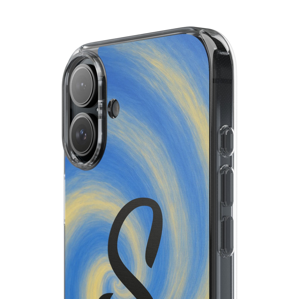 Personalized Blue Lemon Swirl Impact Phone Case