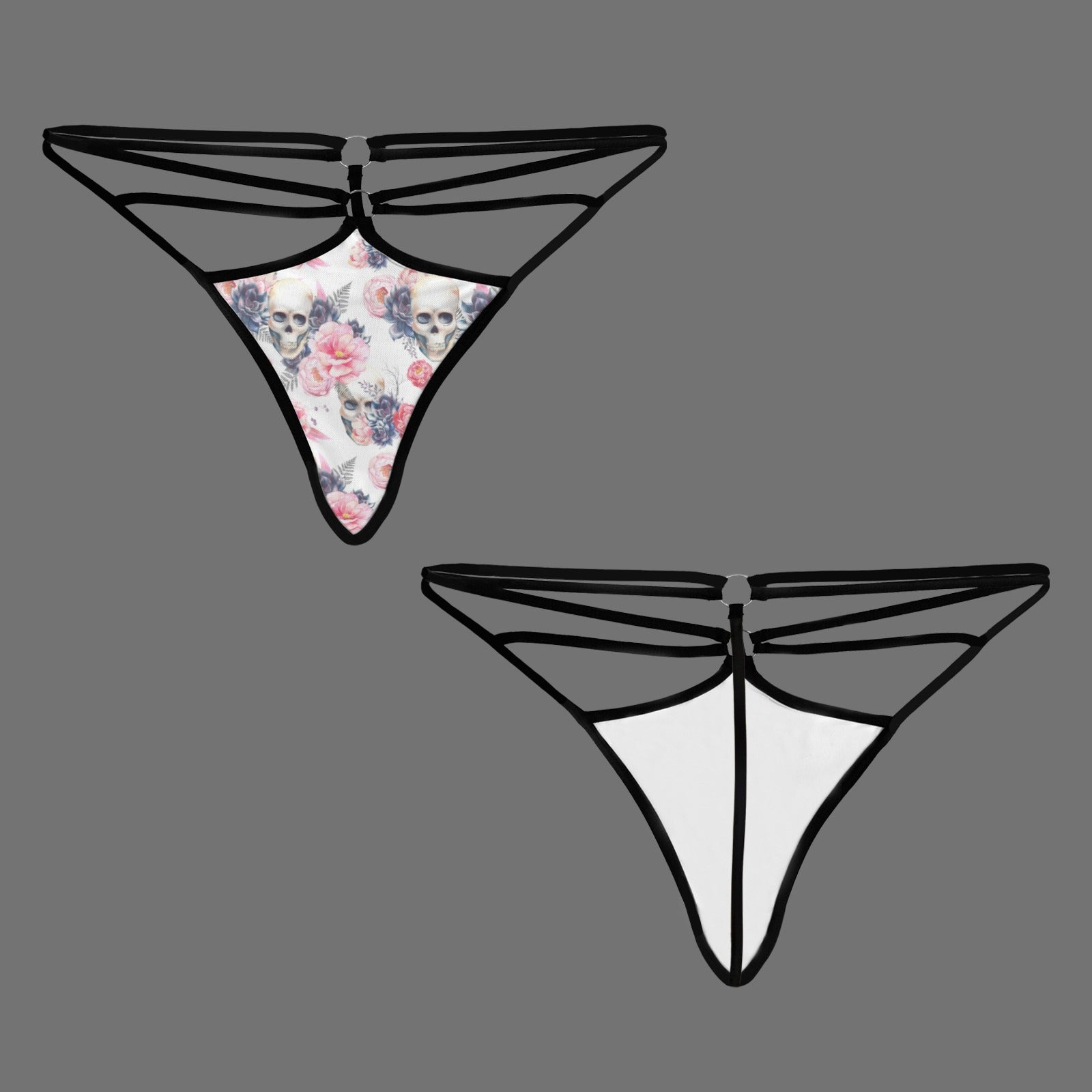 Rosey Skull T Back Thong