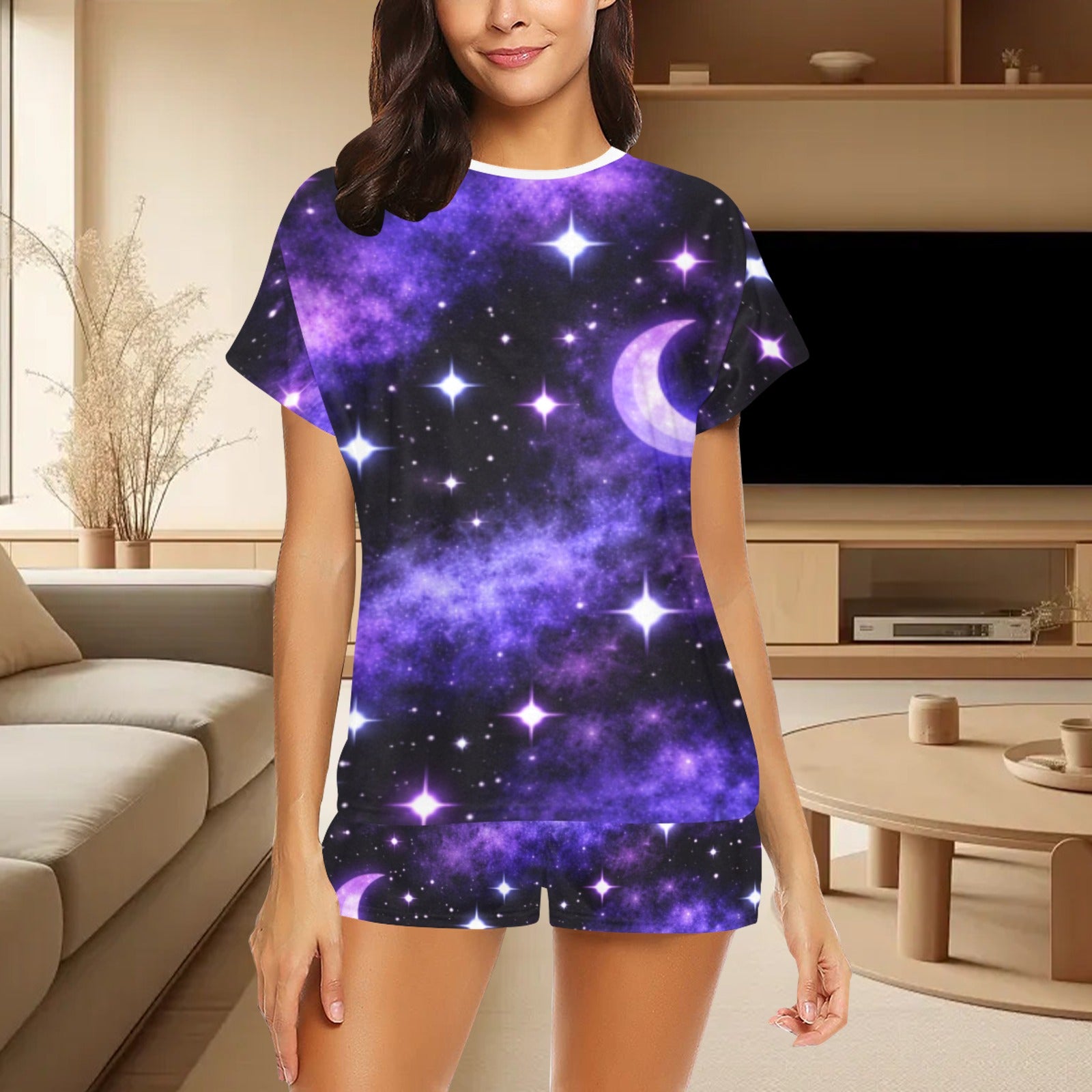 Midnight Moon Pajama Short Set