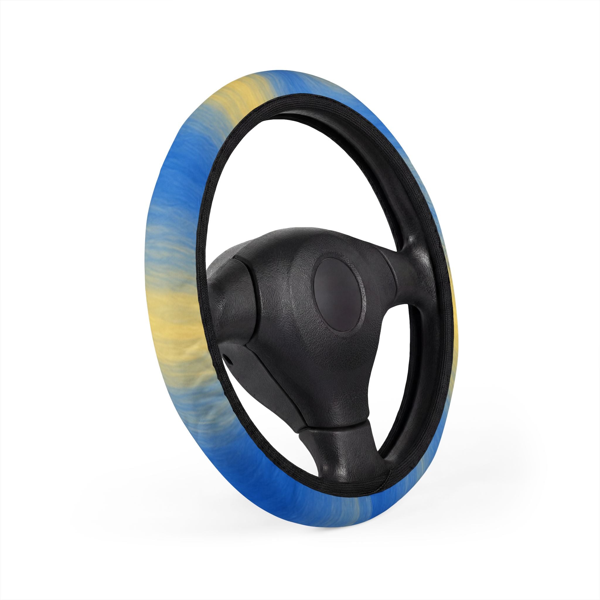 Blue Lemon Swirl Steering Wheel Cover