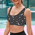 Black Nght Twist Back Sports Bra