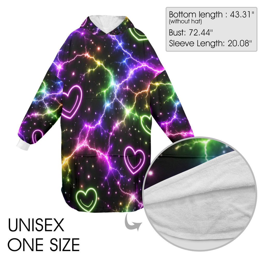 Electric Heart Blanket Hoodie