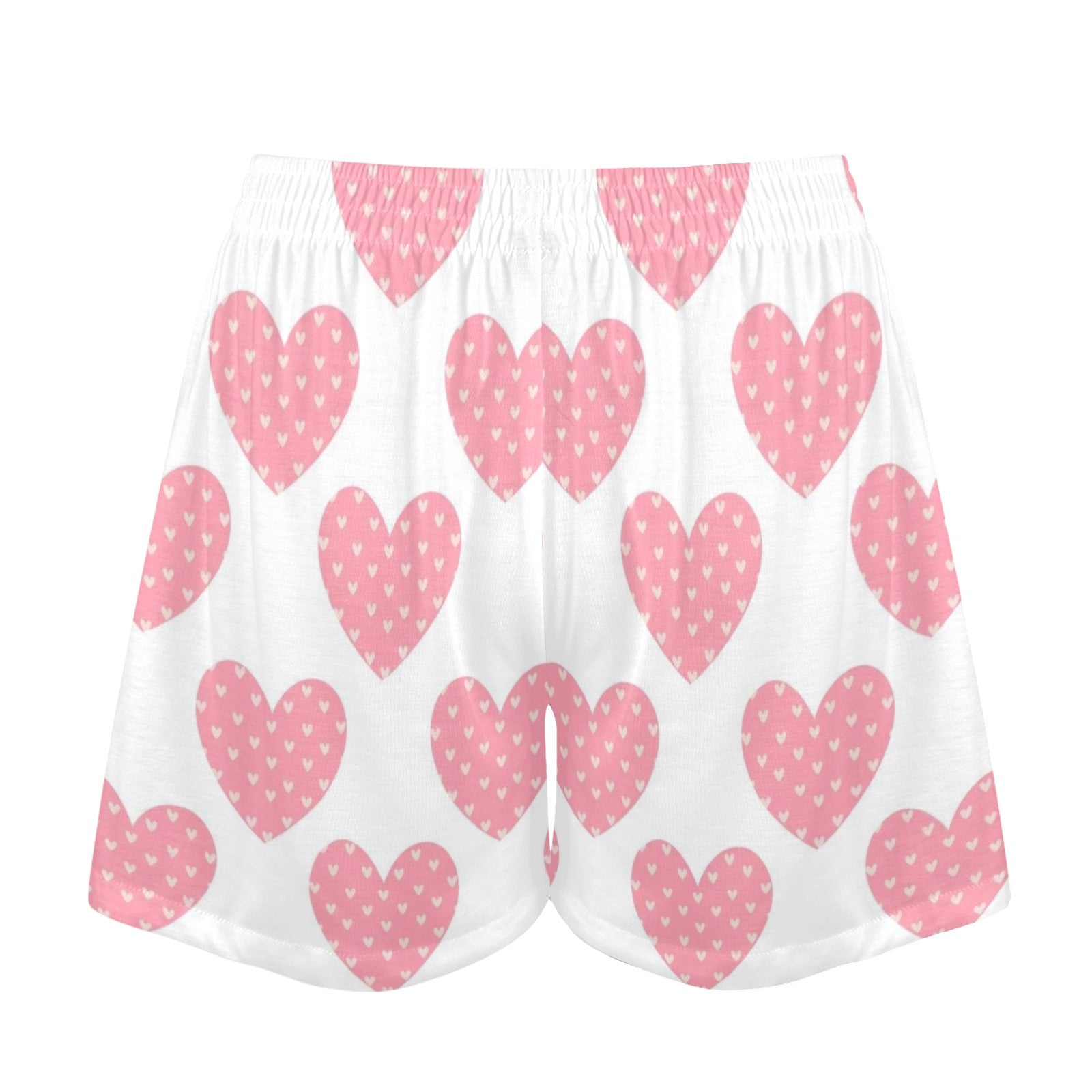 Pink Hearts Pajama Shorts