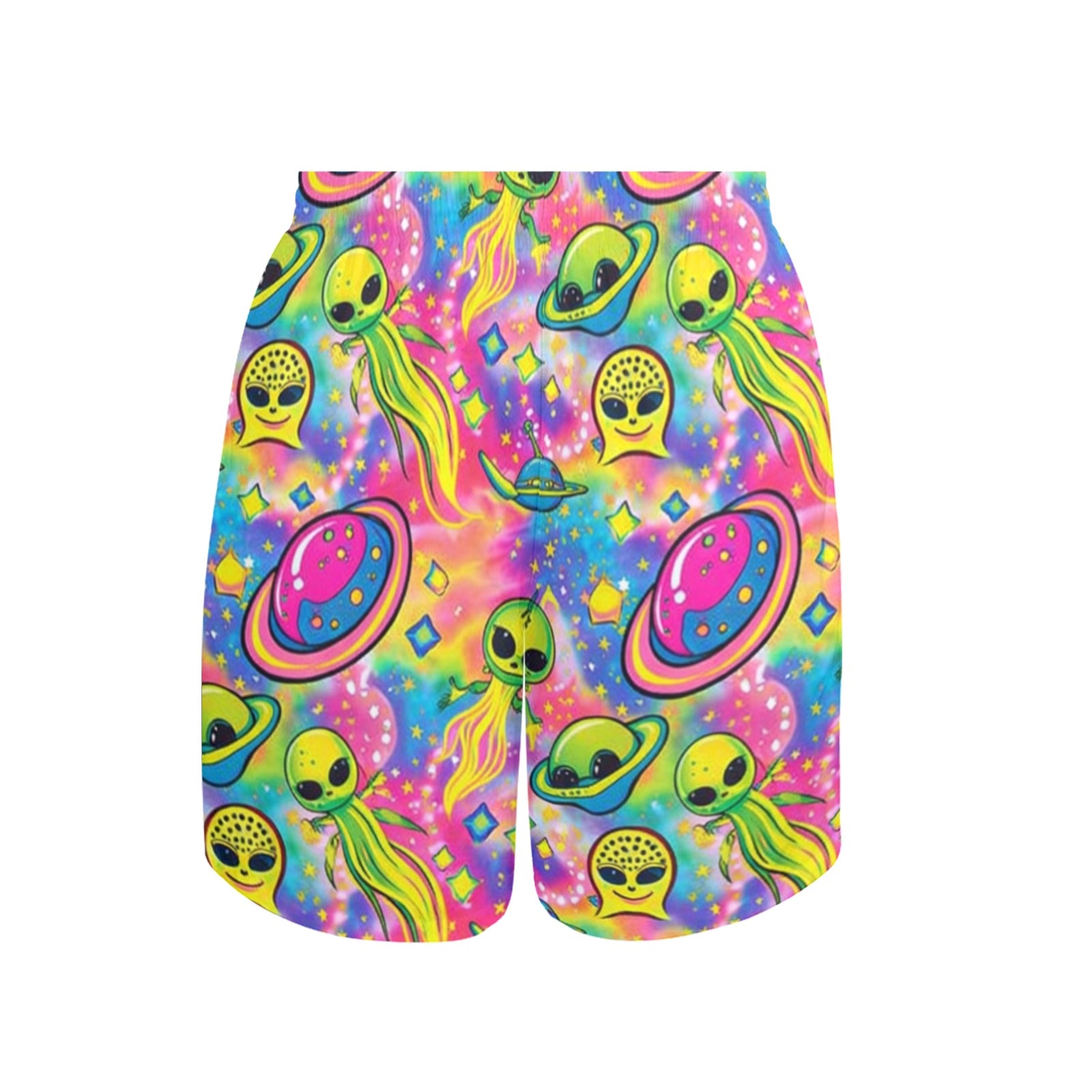 Neon Space Beach Shorts