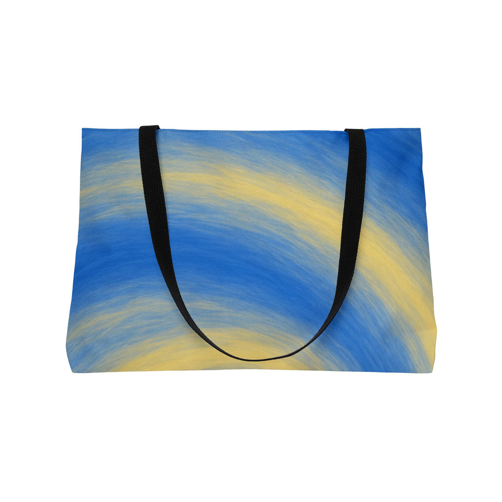 Personalized Blue Lemon Swirl Weekender Tote Bag