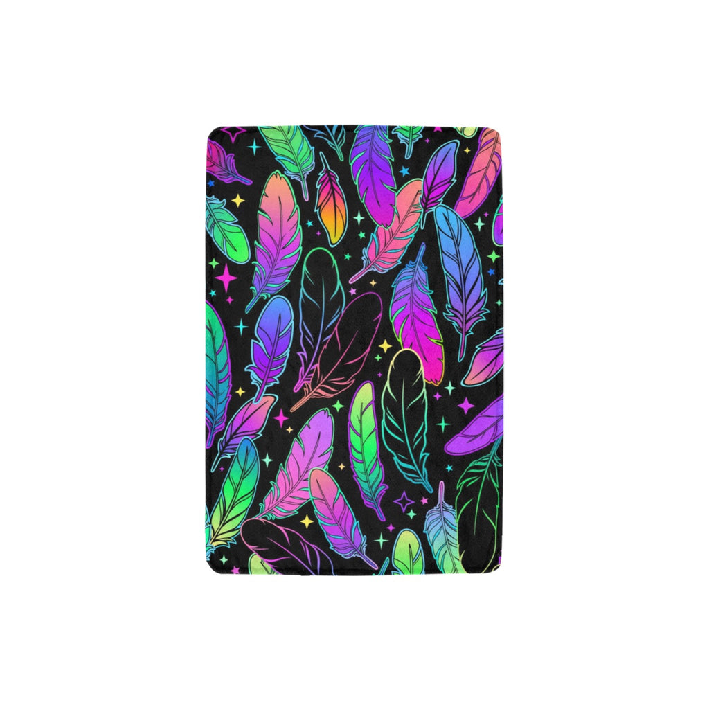 Neon Feathers Fleece Blanket 32"x48"