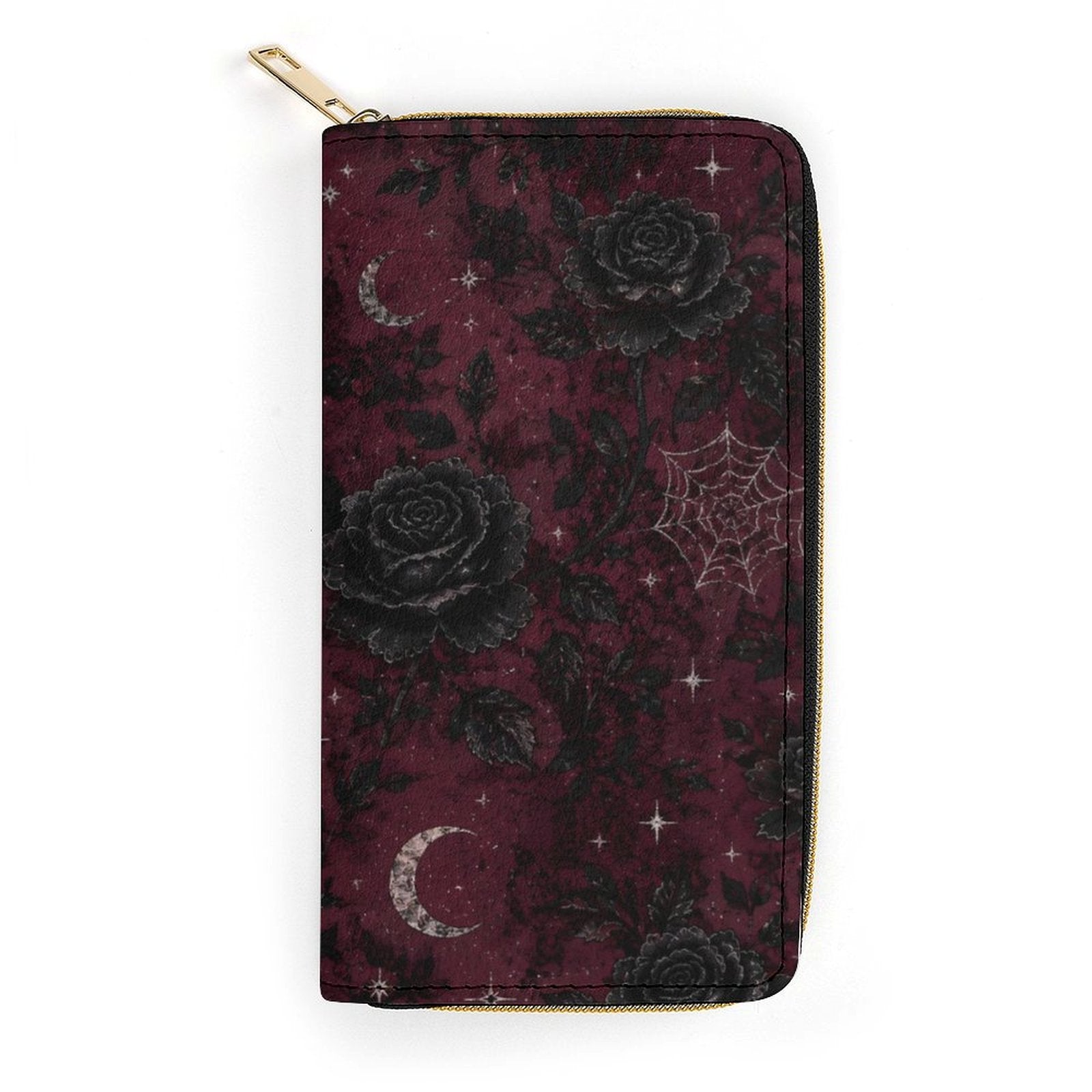 Custom Large Capacity Zip Around Wallet PU Leather Clutch Purse With Multi-Layer Slots
