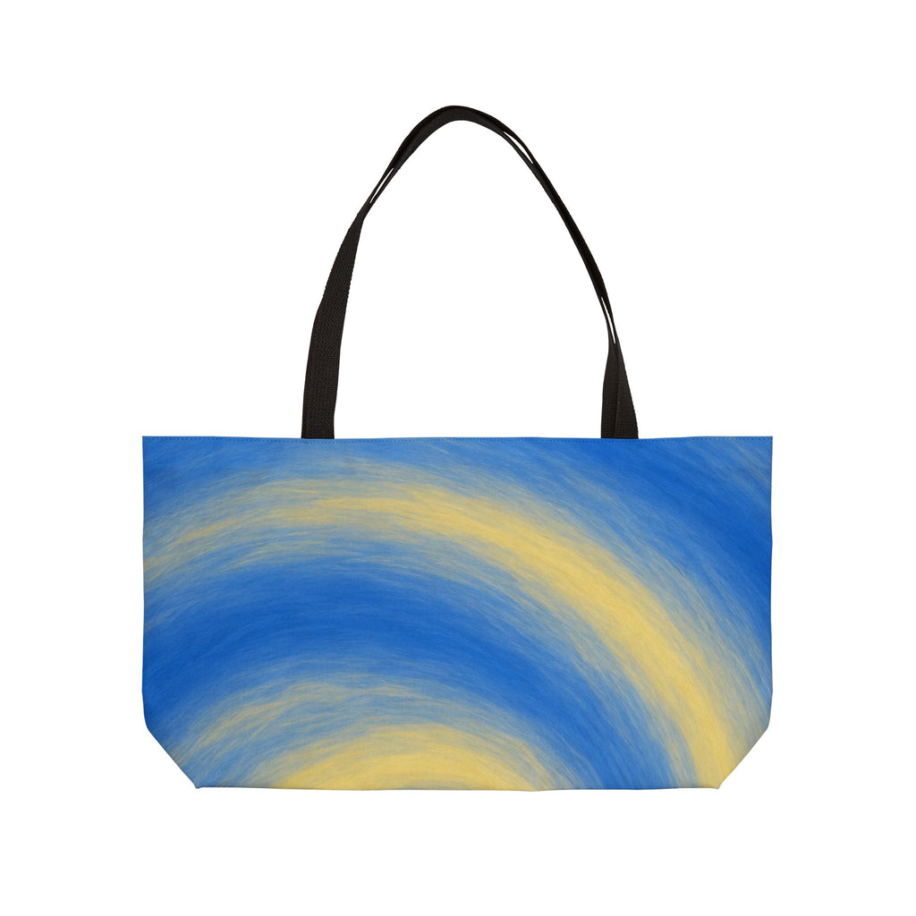 Personalized Blue Lemon Swirl Weekender Tote Bag