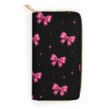 Custom Large Capacity Zip Around Wallet PU Leather Clutch Purse With Multi-Layer Slots