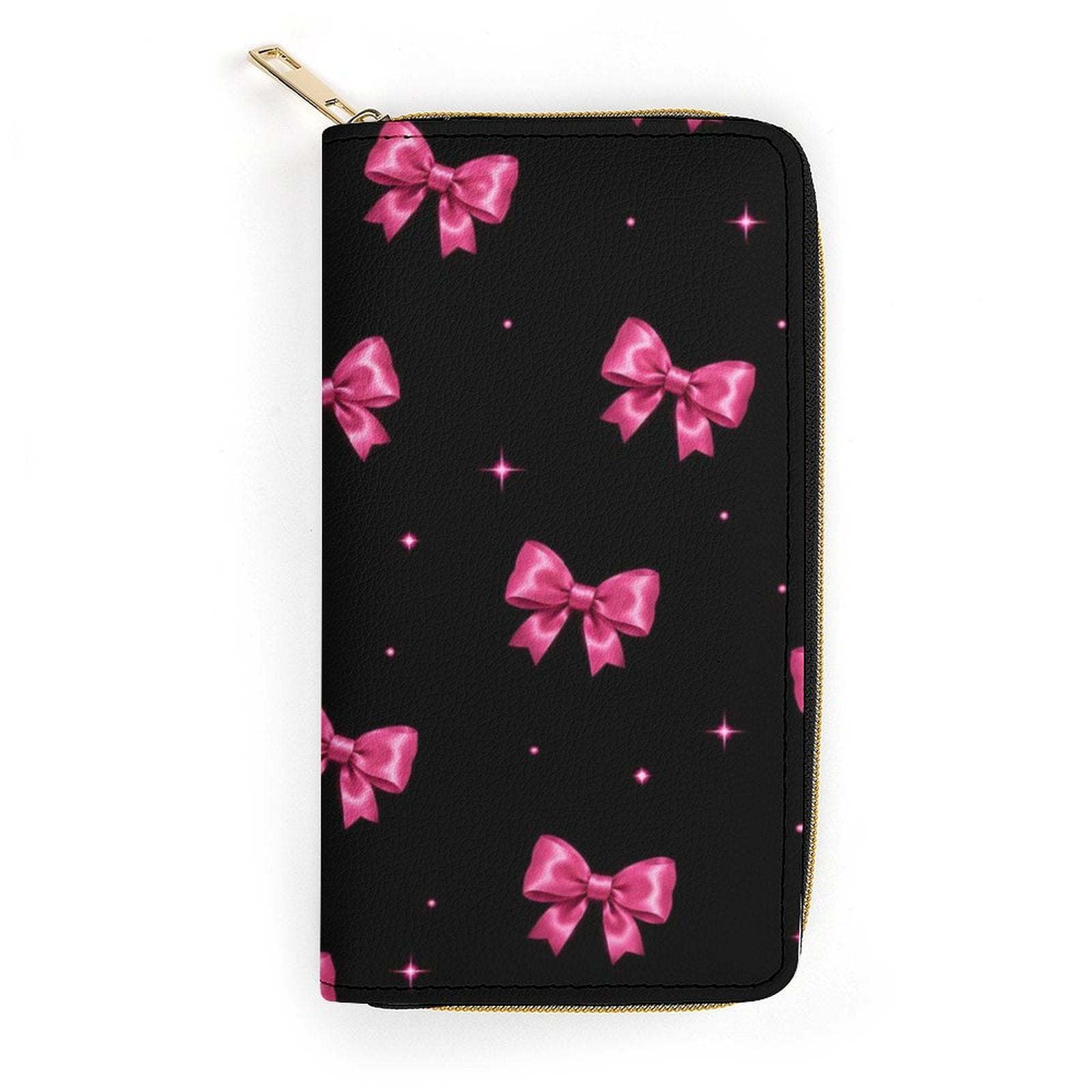 Custom Large Capacity Zip Around Wallet PU Leather Clutch Purse With Multi-Layer Slots