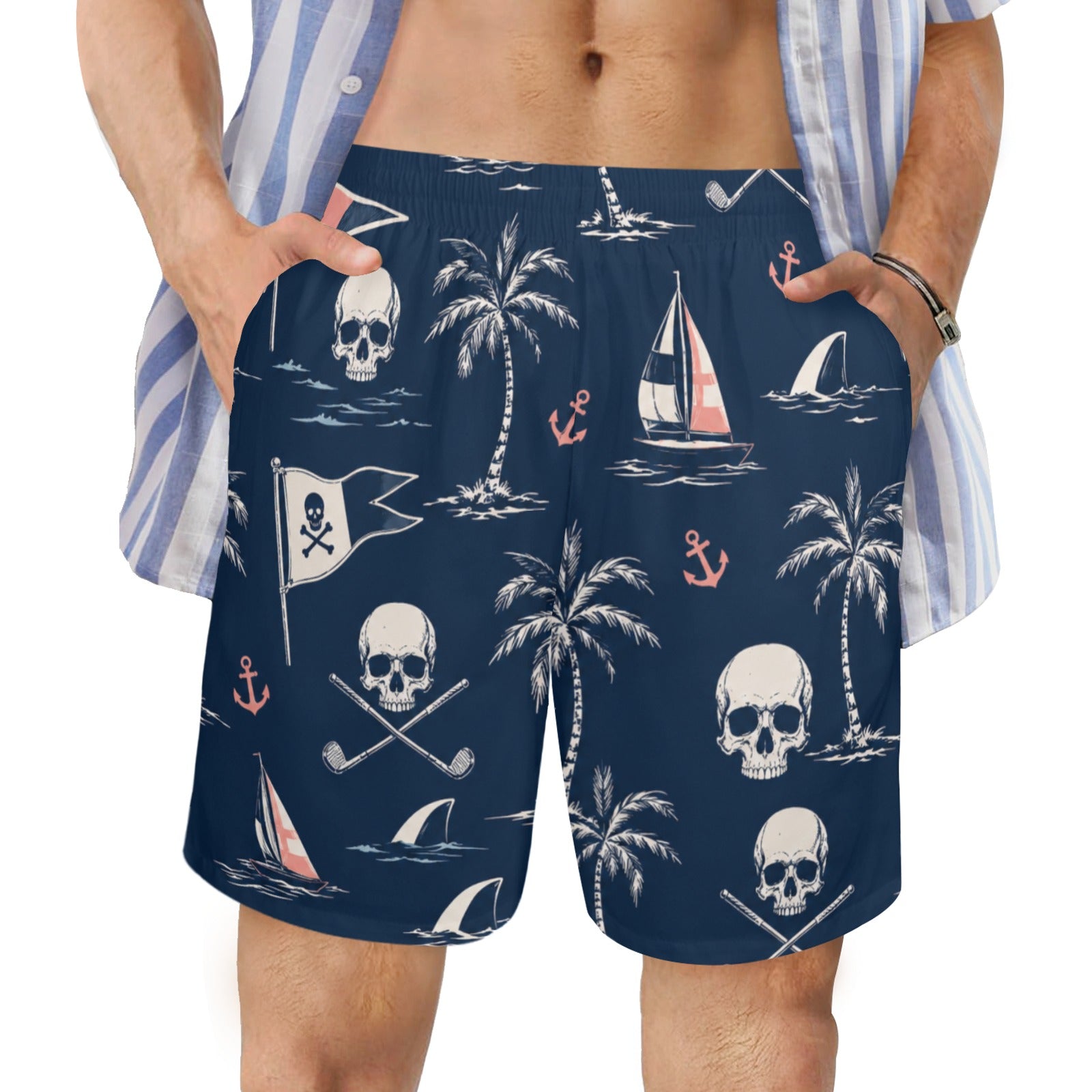 Skull And Sail Beach Shorts