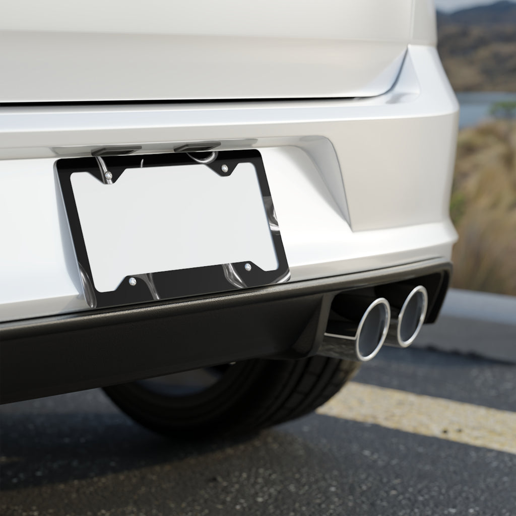 Silver Night Metal License Plate Frame