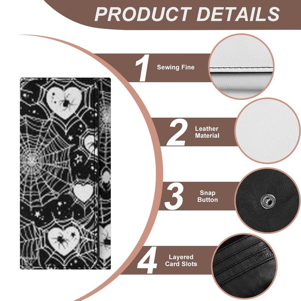 Web Of Hearts Foldable Wallett