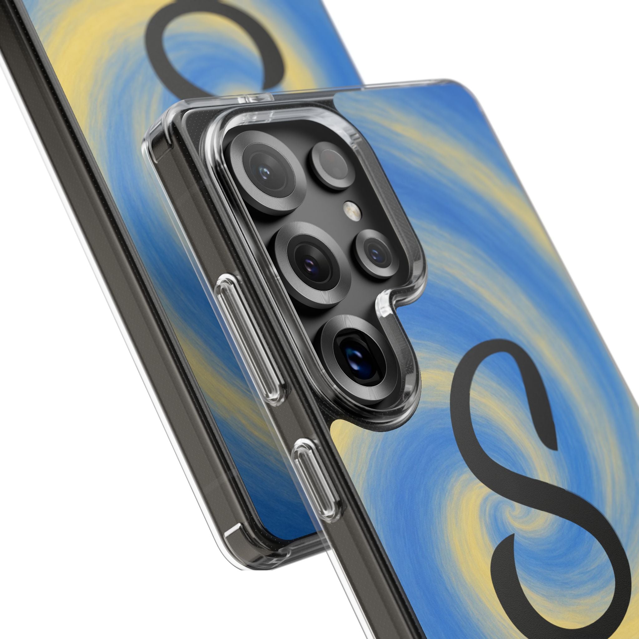 Personalized Blue Lemon Swirl Impact Phone Case