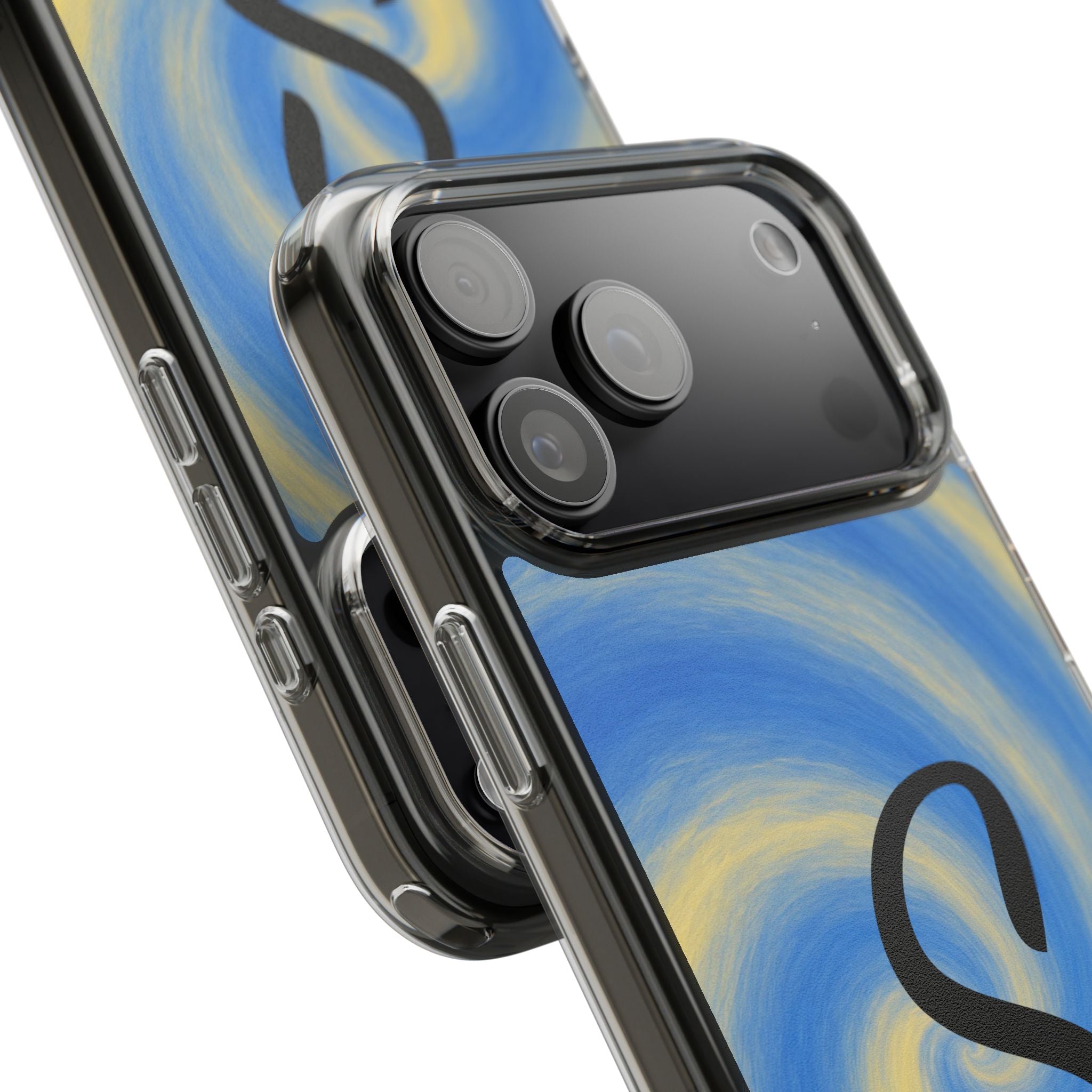 Personalized Blue Lemon Swirl Impact Phone Case