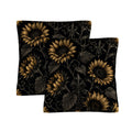 Sunflower Shadows Linen Pillow Cases 2pk