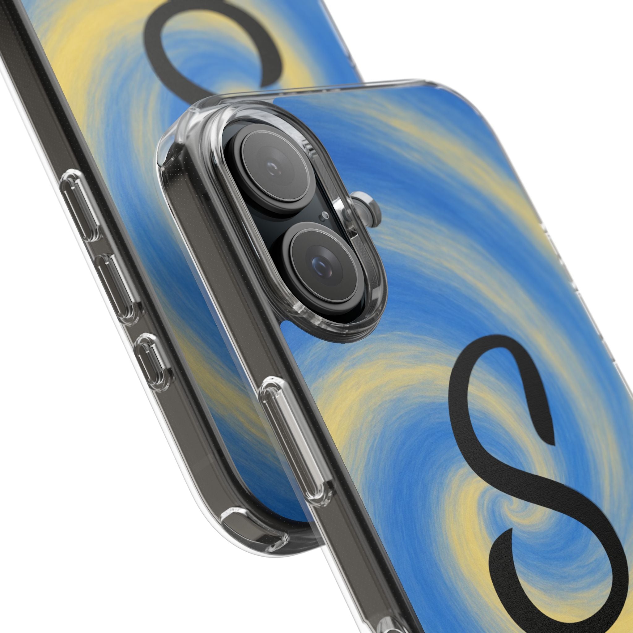 Personalized Blue Lemon Swirl Impact Phone Case